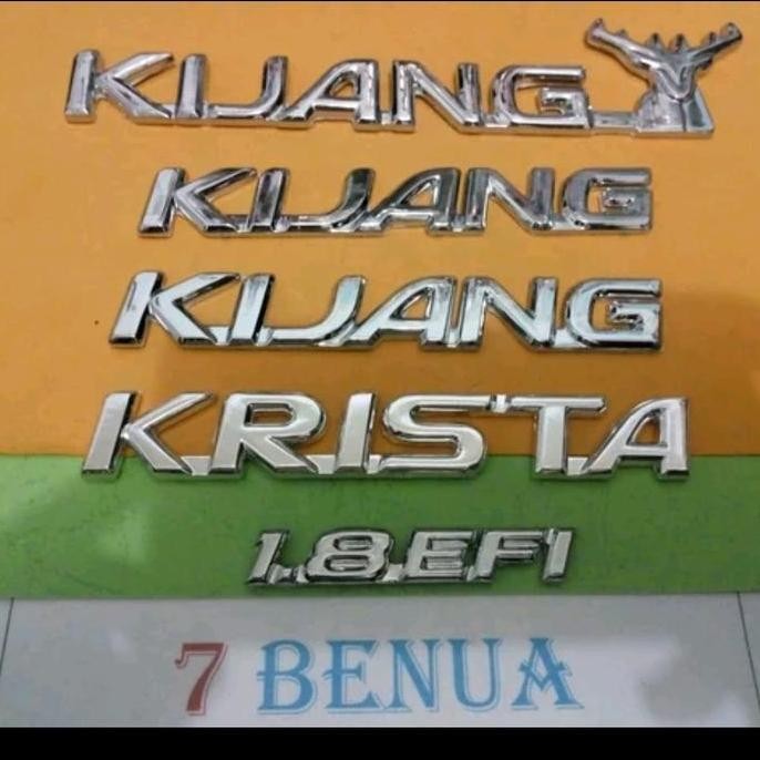 Emblem Kijang Krista 1.8Efi Chrome Baru