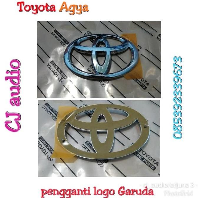 Emblem Agya-Emblem Logo Toyota Agya Depan-Original Ready