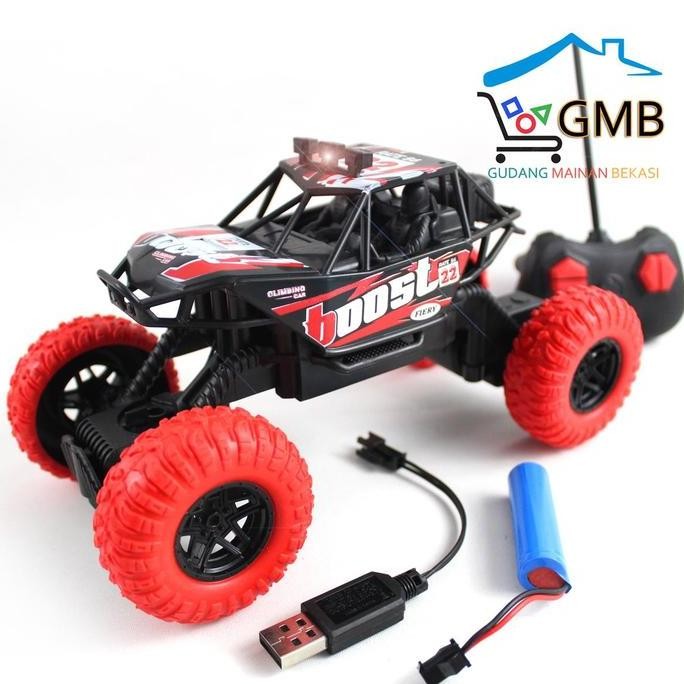 Mainan Mobil Rc Offroad 4X4 Track Rock4 Crawler Pr17400 Offrroad Pickup Free Baterai Dan Charger