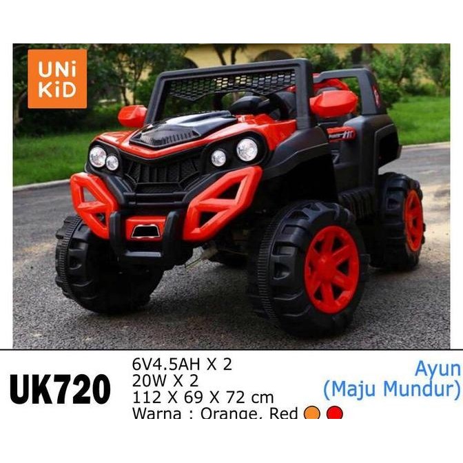 Mainan Anak Mobil Aki Unikid Uk720 Jeep Buggy Black Red Remote Control
