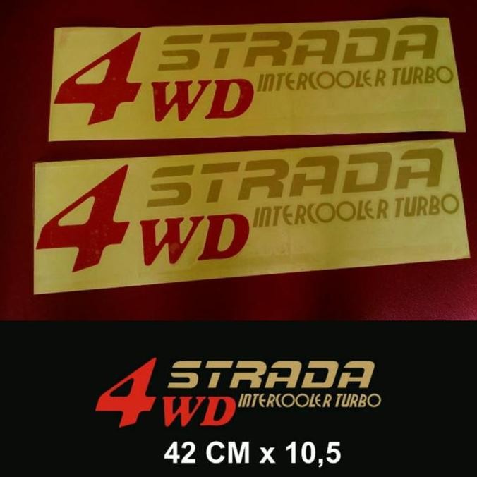 HARGA DISC - Stiker Sticker STRADA 4wd Intercooler Turbo Mitsubishi Triton L200