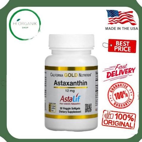 California Gold Nutrition Astaxanthin 12 Mg 30 Veg Cgn Astaxanthin 12 Original