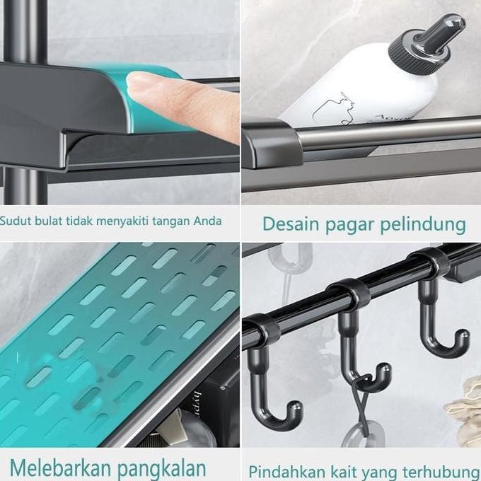 Rak Kamar Mandi Rak Handuk Rak Dinding Kamar Mandi Stainless Steel