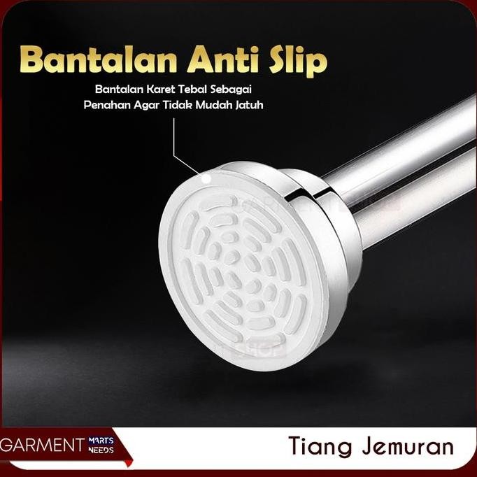 Tiang Jemuran Tempel Dinding Bahan Stainless Steel Tebal Kuat