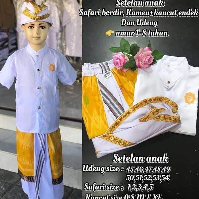 Set Pakaian adat bali anak laki-laki