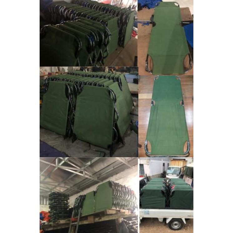 velbed / ranjang /tempat tidur lipat besi model TNI