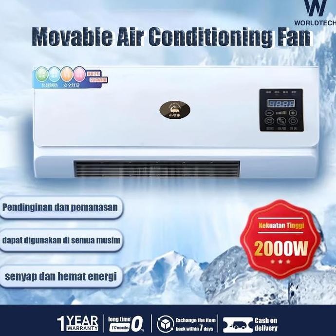 READY2025 AC Portable AC mini portabel pemanas dan pendingin dua fungsi multifungsi yang dipasang di