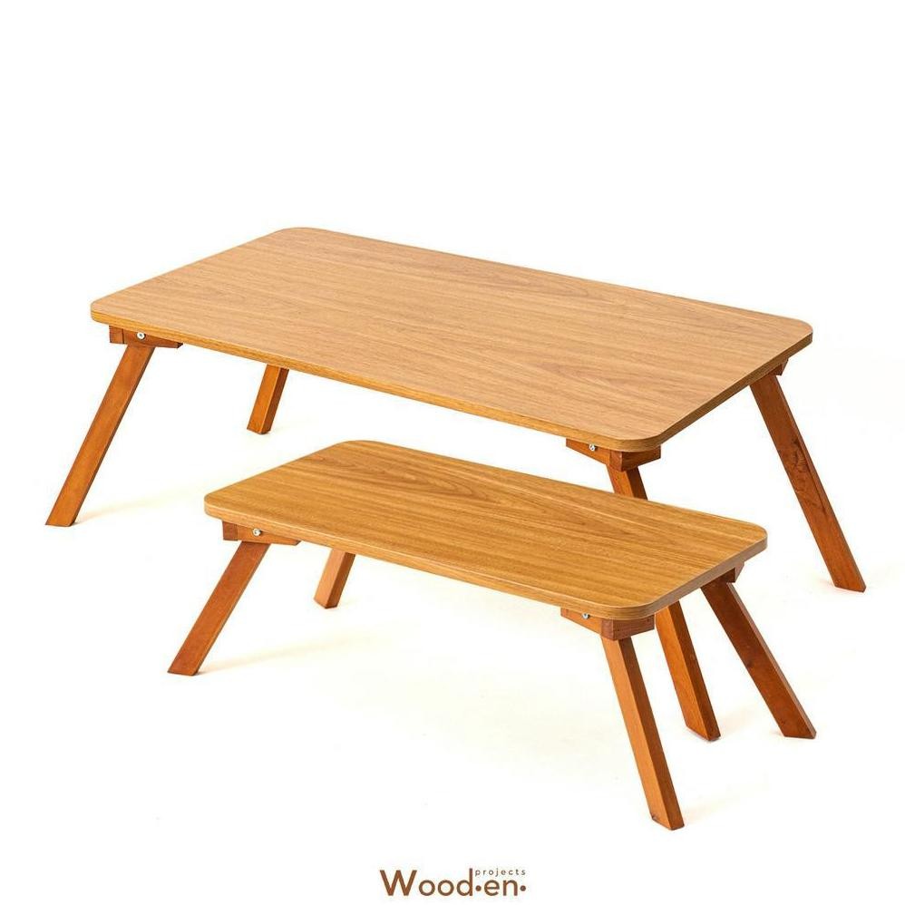 SWALLOWTAIL- Wooden Projects Meja Lipat Persegi Panjang Laptop Lesehan Portable Makan Tamu Belajar M