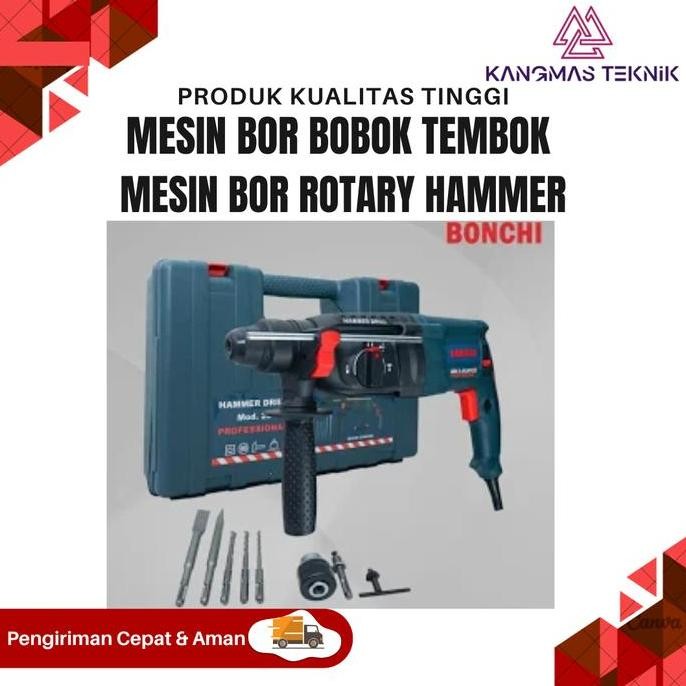 PAPPITSON- MESIN BOR 3 FUNGSI BOR GBH 26 MESIN BOBOK BETON 3 FUNGSI MESIN BOR HAMMER DRILL ROTARY HA