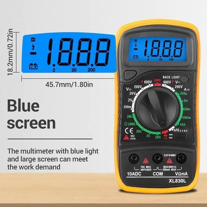 ENOTECA - Multimeter Digital Paket Lengkap Dan Murah ASLI ADA BUZZERNYA MULTITESTER DIGITAL / MULTIM