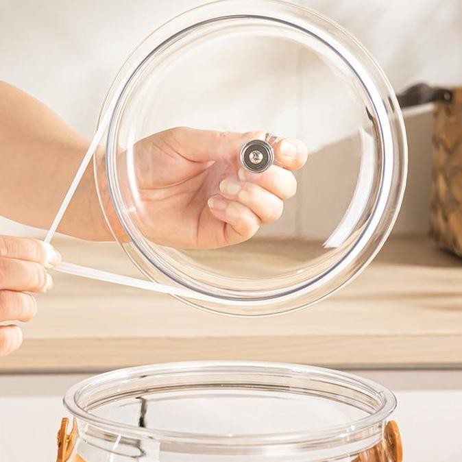 Ketel Air Dingin Gaya Jepang Dengan Dispenser Air Keran, Ember Kedap Udara Transparan Rumah Tangga K