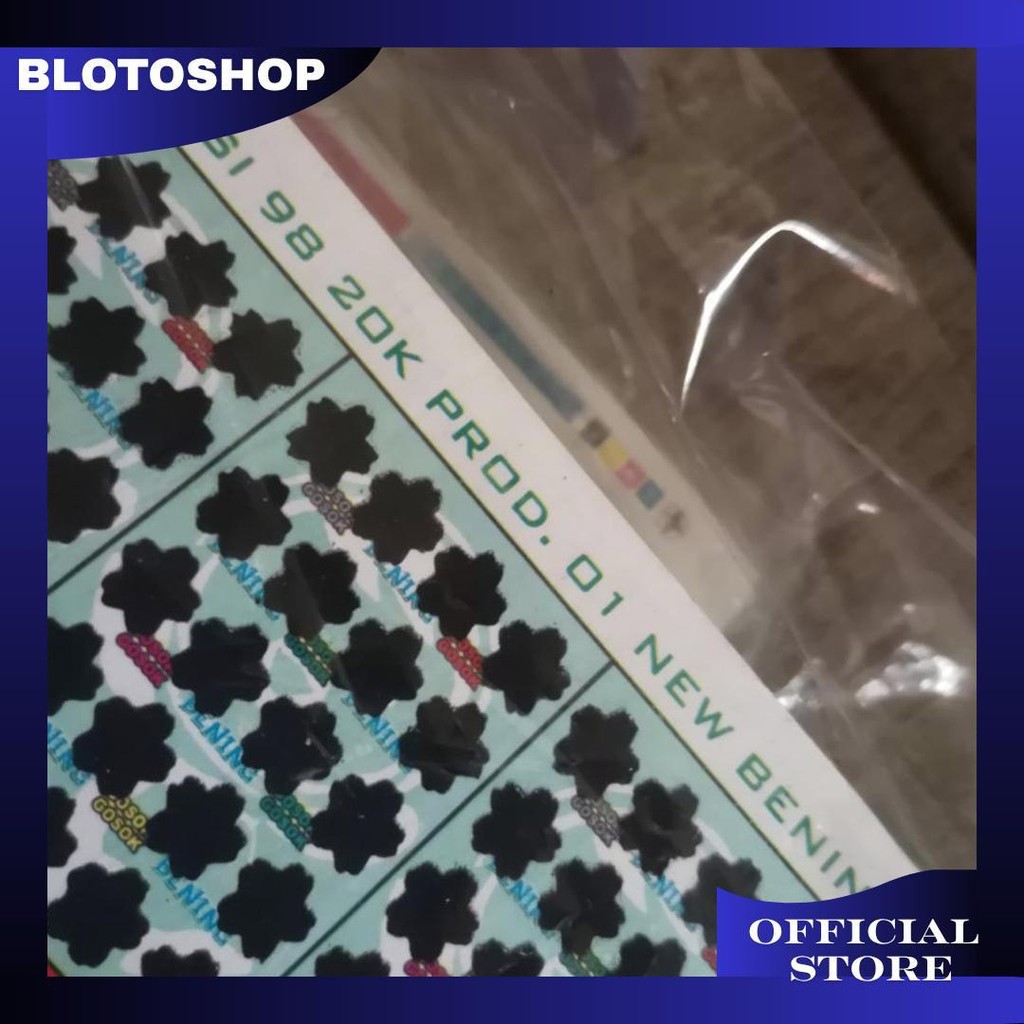 1000 Pcs Kupon Gosok Gosok Bom 20 Titik Mainan Gosokan Tengkorak Viral Promo