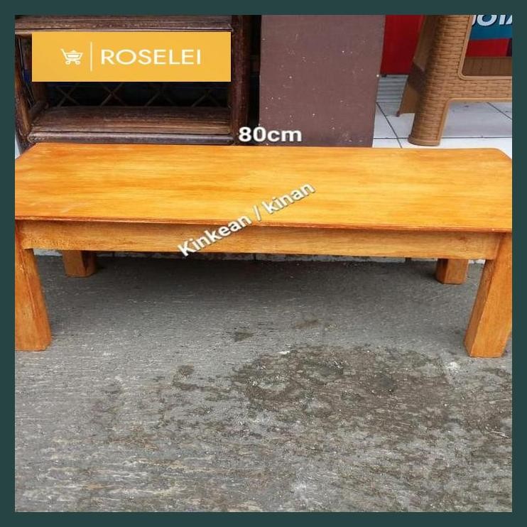 ROSELEI- Meja Lesehan Kayu panjang 80cm