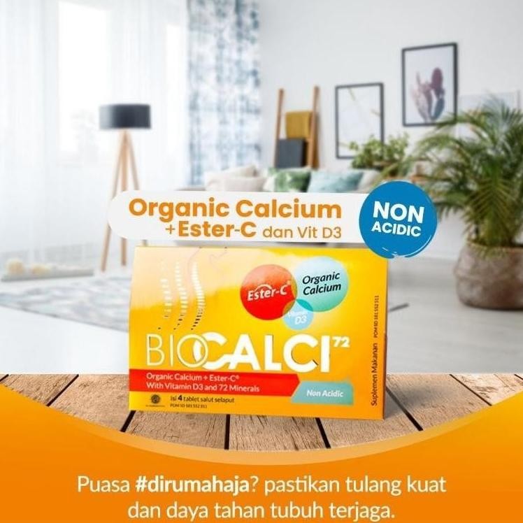 Ester C Holisticare BIOCALCI 72 Vitamin Mineral Organik Kalsium dan Vitamin D3