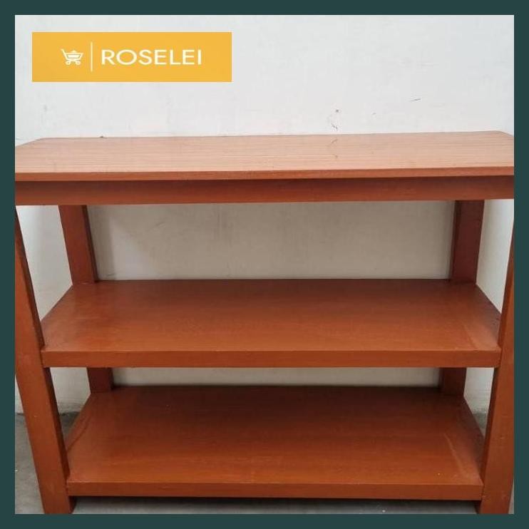ROSELEI- Meja Dapur / Meja Etalase / Rak Etalase Polos Kayu Minimalis 2 Susun ( 60 / 80 )