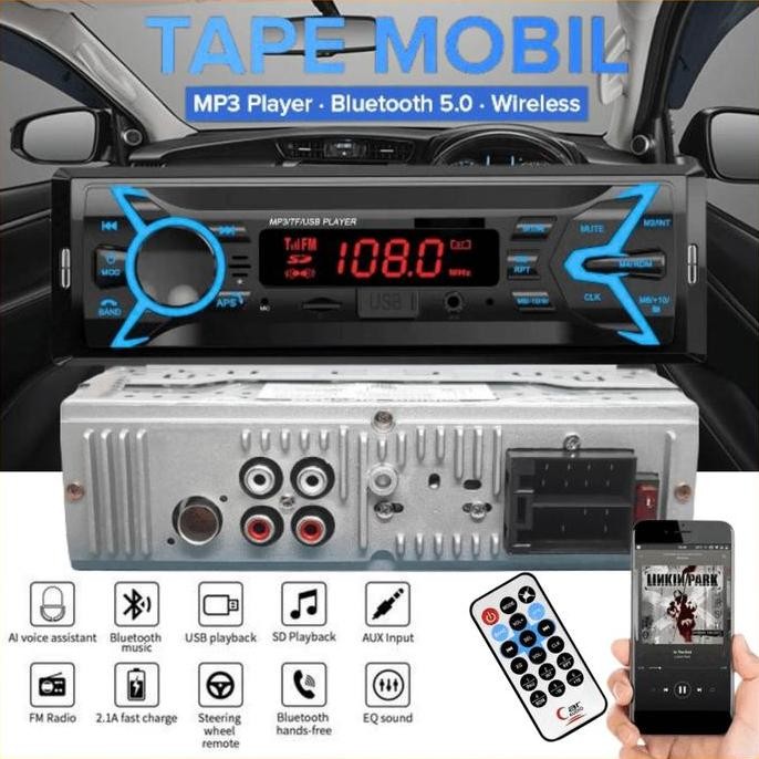Promo COD Tianyu Tape Mobil Audio Bluetooth 5.0 Super Bass MP3 Player LCD Lampu RGB Wireless Carry P