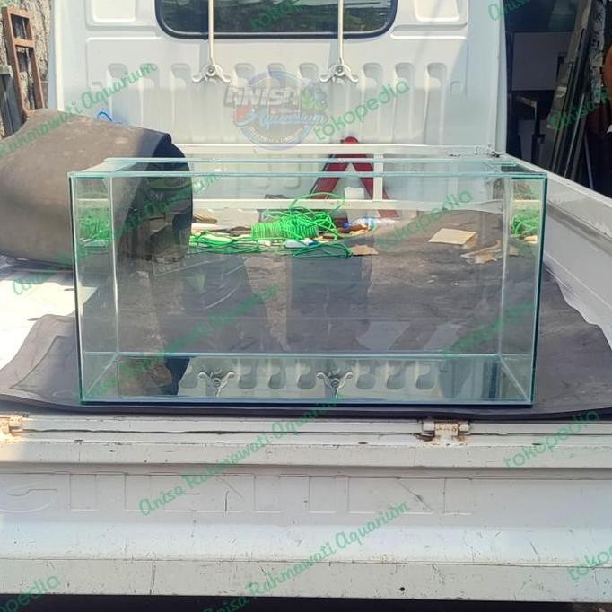 aquarium 80x40x40 dasar 8mm keliling 5mm