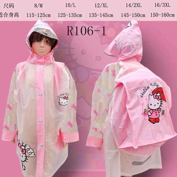 Promo Jas hujan anak ransel / Mantel hujan anak / Jaket hujan anak dengan tas ransel COD