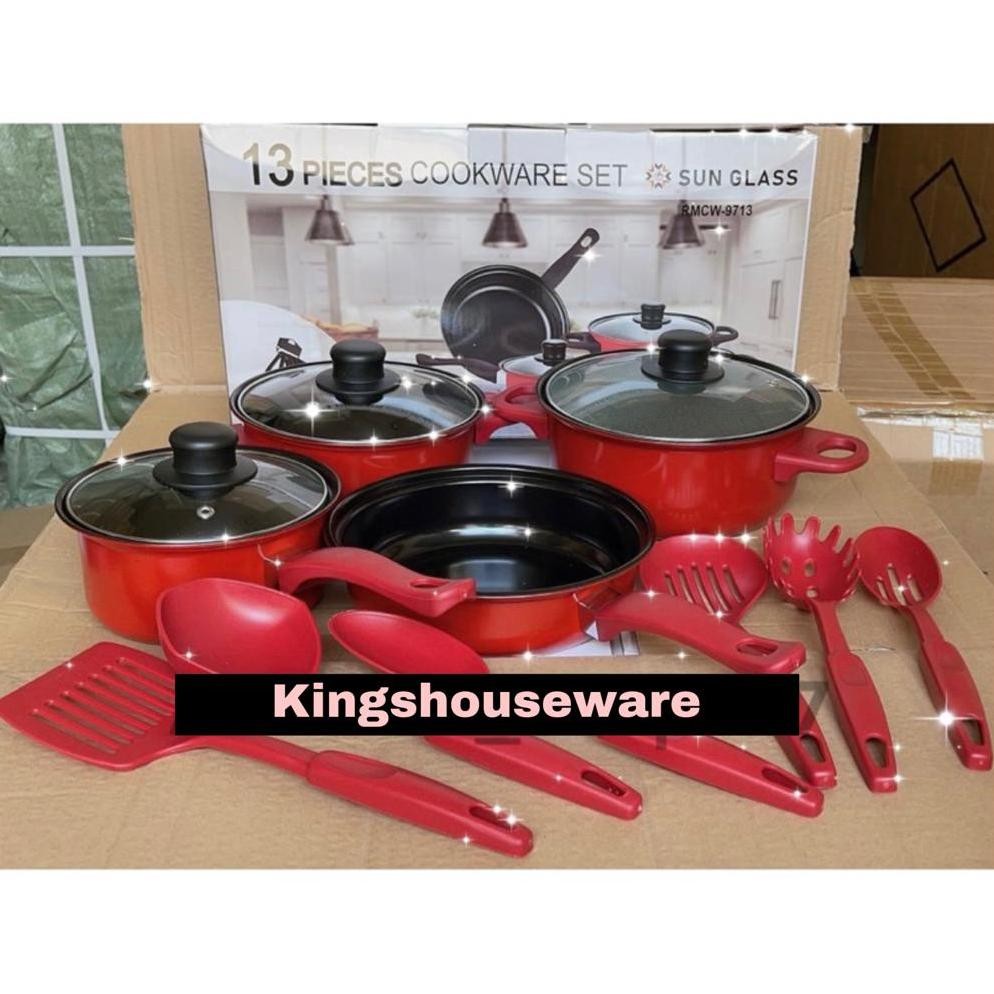 Cookware Set Panci Masak 13pcs Set Panci Set Spatula Teflon Lengkap