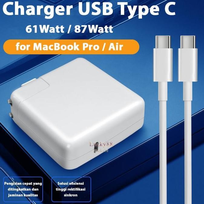 Pd Charger Usb Type C For Macbook Pro Dan Air 67 Watt / 87 Watt