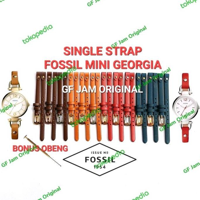 Tali Jam Tangan Mini Georgia 7Mm 7 Mm Leather Strap Kulit Asli Tebal