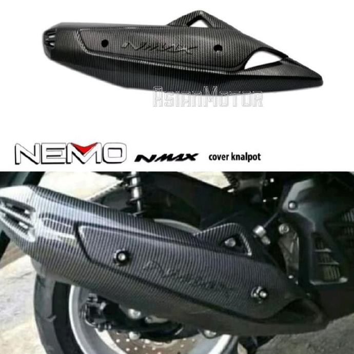 DB100 }} Cover Knalpot Carbon Yamaha Nmax Old NEMO/Cover Pelindung Knalpot Nmax Old NEMO