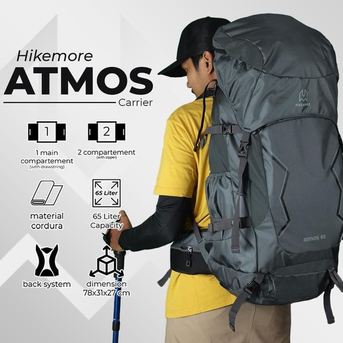 Tas Ransel Gunung Carrier Hikemore Atmos Setara Eiger