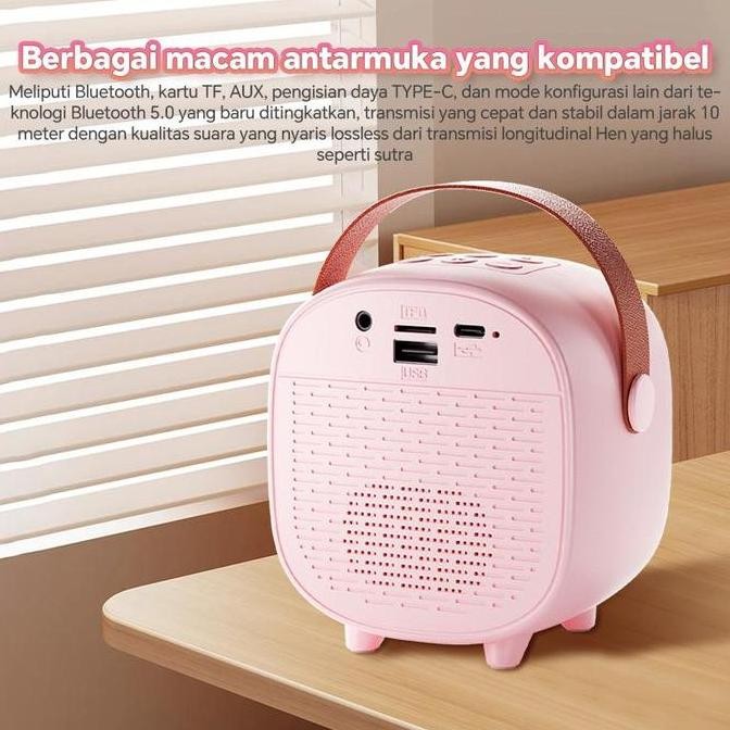 DB32>> 2025 speaker bluetooth speaker mikrofon karaoke baru speaker nirkabel speaker all-in-one mesi
