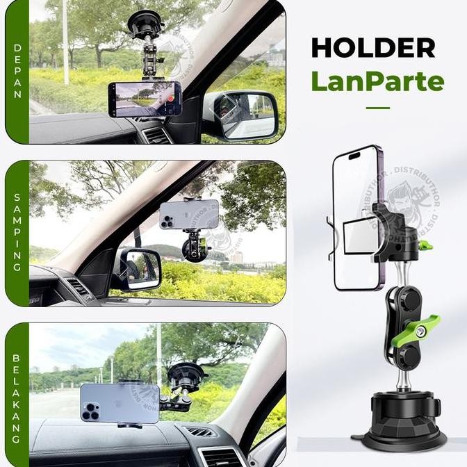 DF194>> Evogrip CM100 Car Phone Holder Alumunium di Kaca Holder Hp Mobil Premium Full Besi Super Kua