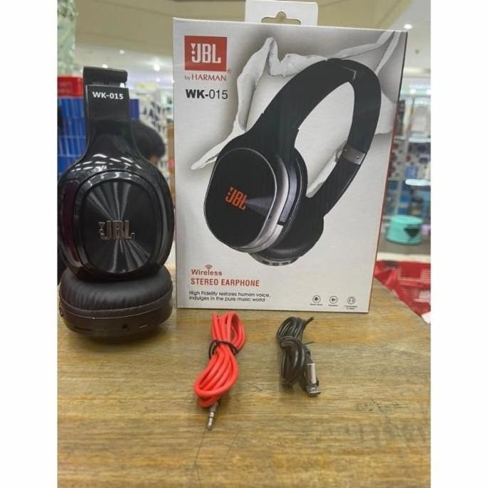 DI104 >> Headphone Bando Bluetooth JBL WK-015 Wireless Earphone Suara BAS