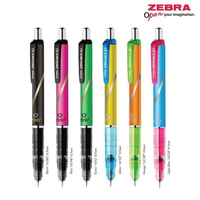 Zebra Pensil Mekanik Delguard Active Color