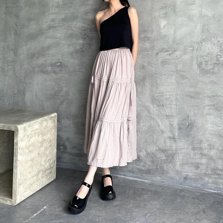 Berkualitas Rok JASMINE Coquette / Rok Wanita Pita Serut / Rok Coquette ~