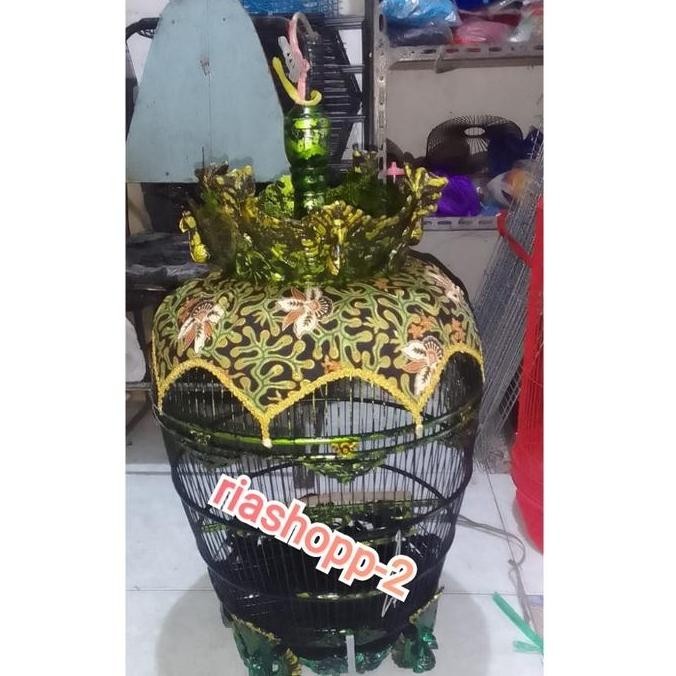 sangkar kandang perkutut mahkota kain batik mewah murah