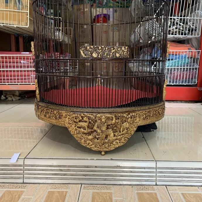 SANGKAR KANDANG BURUNG UKIR FIBER MURAI BATU NO 3 murah