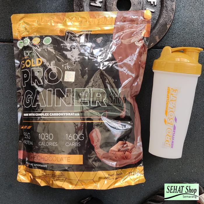 M1 Pro Gainer 6 lbs 6lbs 2.7 kg - Muscle First Suplemen Otot Fitness Protein Whey