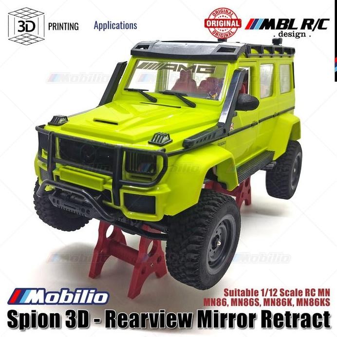 Spare Part Spion 3D - Rearview Retract Latest G63 Mirror Model for 1/12 Scale RC MN MN86 MN86S MN86K
