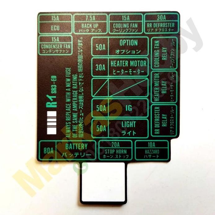 Stiker Honda Civic Genio Fuse Box Sikring