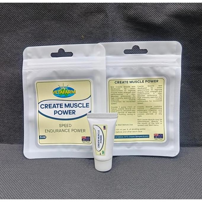 VETAFARM CREATE MUSCLE 5 ml TUBE PEMBENTUKAN OTOT BURUNG murah