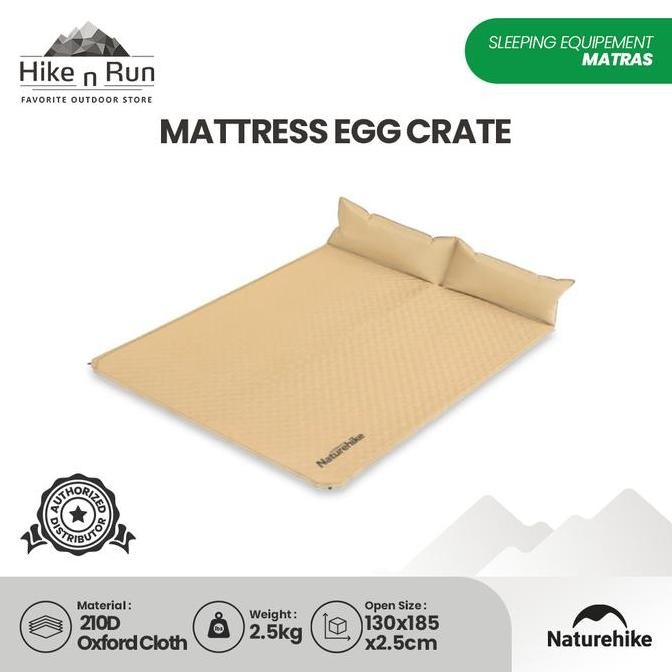 Matras Double Naturehike Inflatable Mat With Pillow Nh18Q010-D