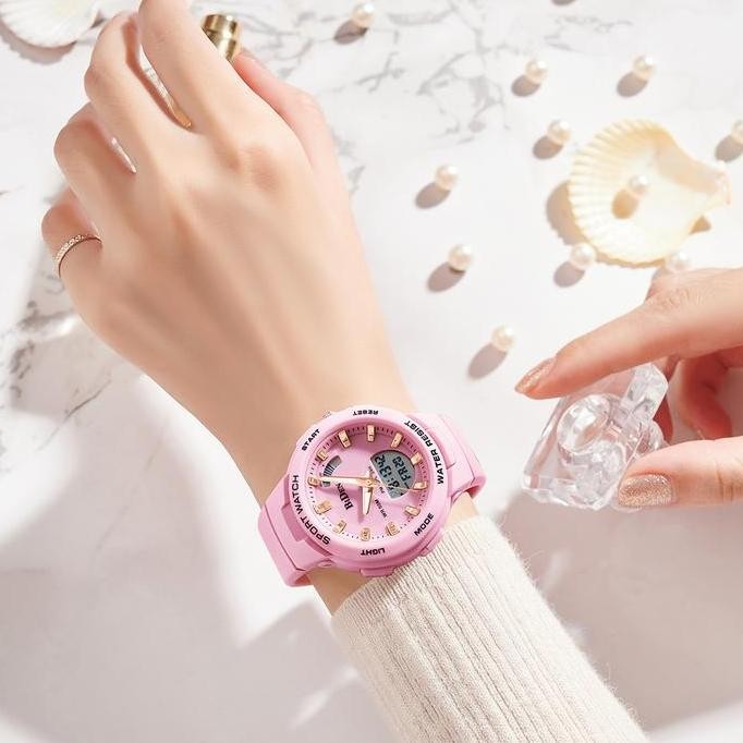 Biden Jam Tangan Wanita Olahraga Multifungsi Tali Silikon Anti Air