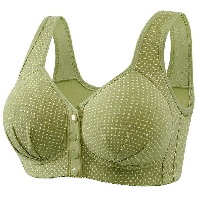 Bra Wanita Kancing Depan Nyaman Bahan Tipis Adem Tanpa Kawat Ukuran Besar Bh Tali Lebar Cup B