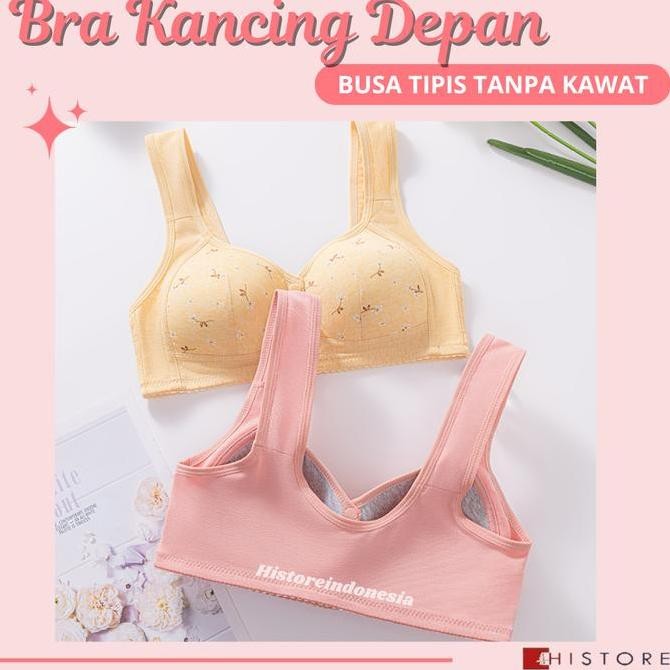 Bra Wanita Seamless Push Up Kancing Depan Busa Tipis Lembut Dan Nyaman Bh Tanpa Kawat Elegan 268
