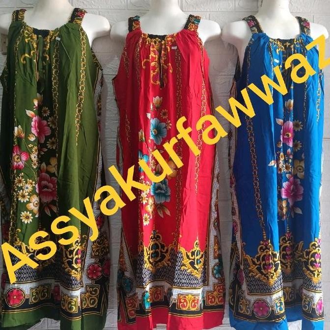 Daster  Batik Assyakurfawwaz Model Yukensi  Ld 130 Motif Bunga Rantai