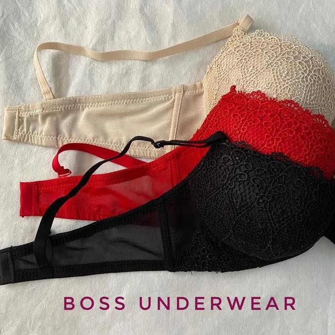 Import Bra Busa Tebal/ Bra Kawat/ Bh Brukat Busa Tebal/ Push Up Bra