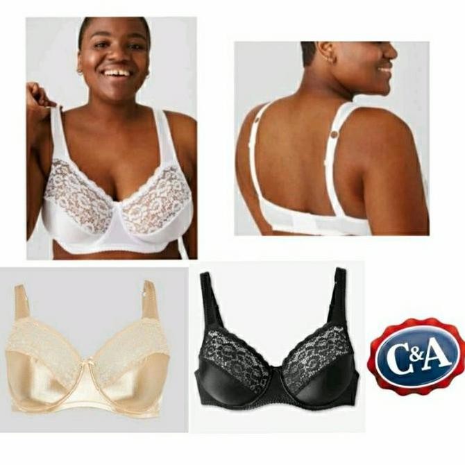 38C 38D 38E 40C 40D 40E 42C 42D 42E Bra C&A Satin Nonpad Underwire