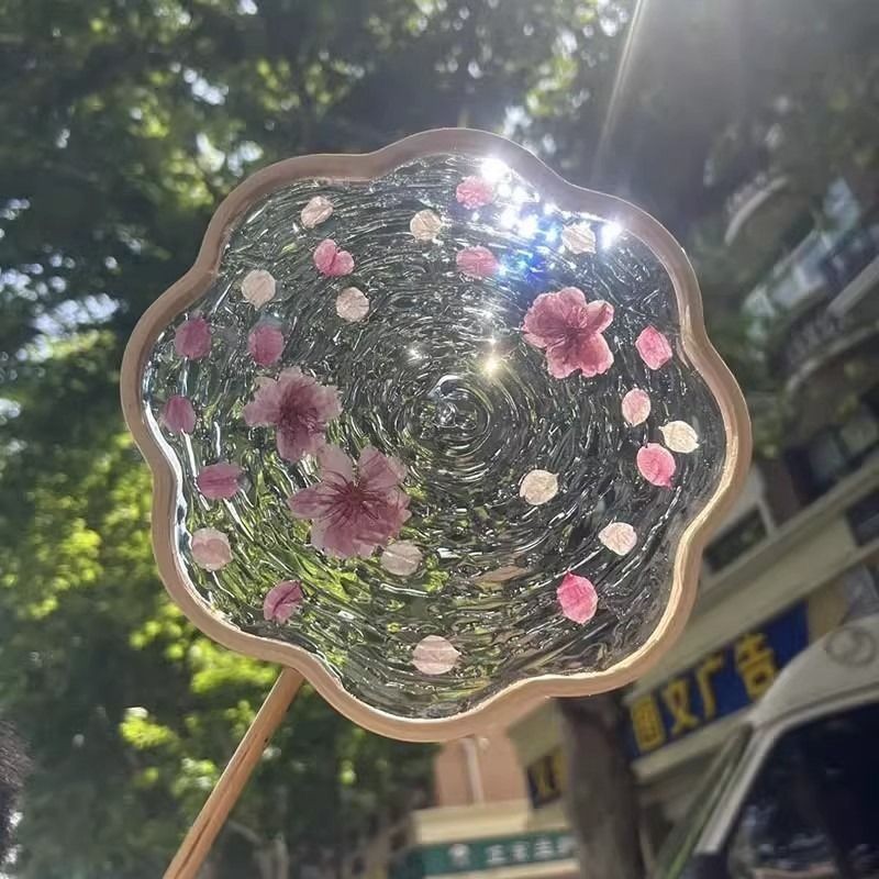 Kipas Bulat Gaya Tradisional Cina Gaya Kuno Kipas Gelombang Air