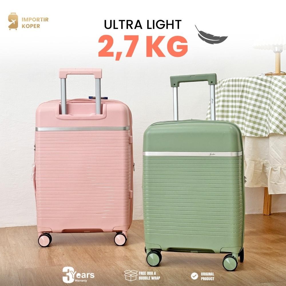 IMPORTIR KOPER JOSHEE BLOOM SERIES KABIN & BAGASI 20 24 28 INCH TSA DOUBLE ZIPPER EXPANDABLE RINGAN