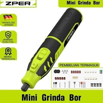 MYMO- ZPER Bor Mini Drill Grinder Mini Grinda Bor Listrik Penghalus-Alat Gerinda ZP007 waterpass ger
