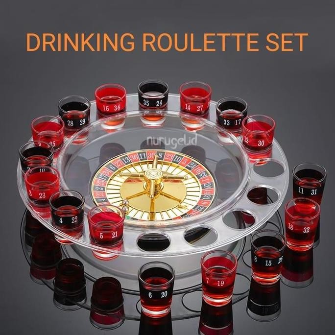 Drinking Roulette Set Party Game Permainan Rolet Pesta Minum Toys