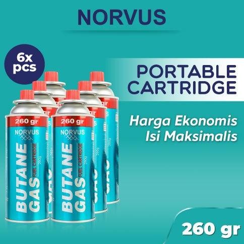 MYMO- Portabel Gas bundling 6 pcs 260g - NORVUS Butane Gas